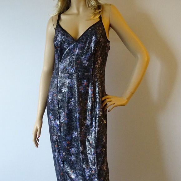 RACHEL Rachel Roy Dresses & Skirts - Rachel Roy NWT Black Floral Sequin Dress Size 12